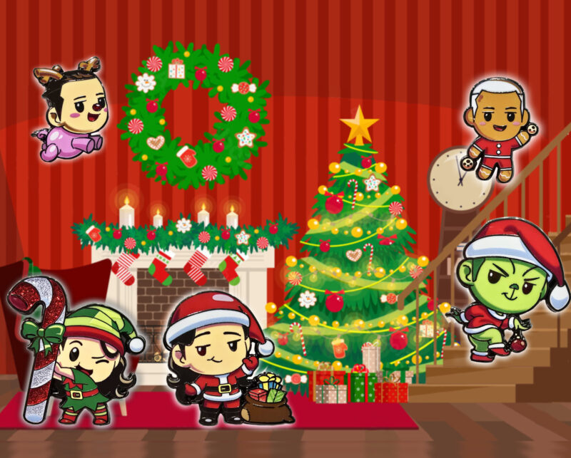 2024 Holiday Chibi Pin Set